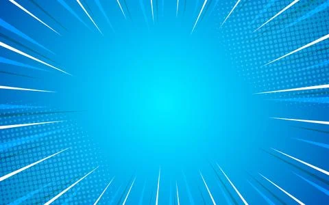 Comic abstract blue background Comic Syle Illustrazione stock