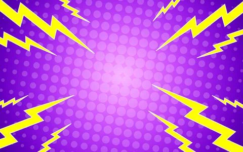 Comic abstract pop art background with thunder 스톡 일러스트