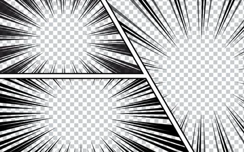 Comic abstract scene page background on transparent background Stock Illustration