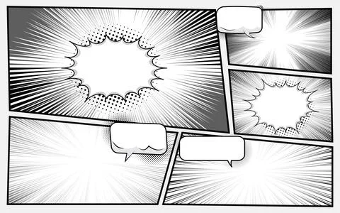 Comic abstract scene page background Stock Illustration