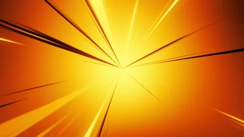 Comic action background animation with glowing orange light rays Stock Footage 302605663