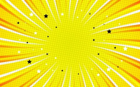 Comic action explosion zoom in background. Stock Illustration