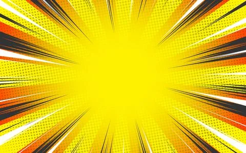 Comic action explosion zoom in background. Stock Illustration