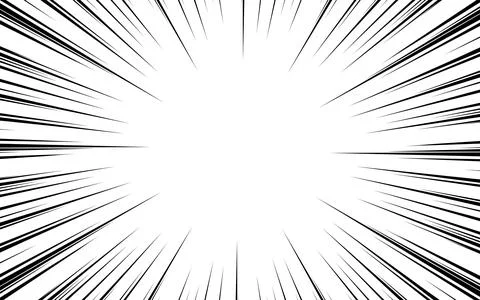 Comic action line background. Manga speed frame, superhero action. Black an.. Illustrazione stock