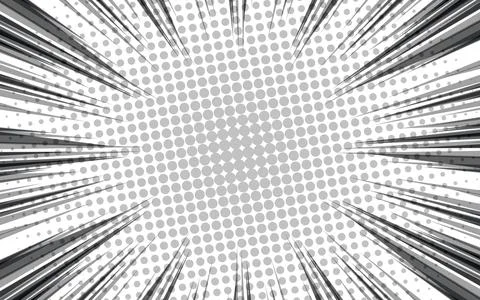 Comic action lines. Speed line manga frame. Cartoon background. Black and w.. Stock Illustration