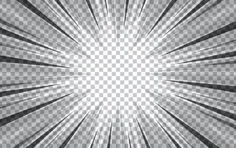 Comic action lines. Speed line manga frame. Cartoon background. Black and w.. Stock Illustration