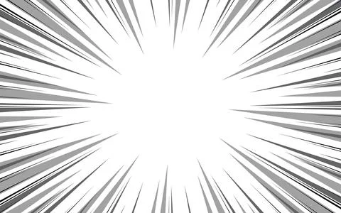 Comic action lines. Speed lines. Manga frames. Cartoon backgrounds. Black a.. Stock Illustration