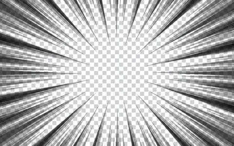 Comic action lines. Speed lines. Manga frames. Cartoon backgrounds. Black a.. Stock Illustration