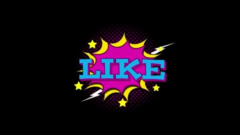 Comic-like animation in ultra-sharp for video projects about likes and ratings Video stock 333396967