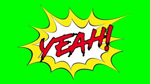Comic art speech bubble burst with chroma key Stock Footage 107811462