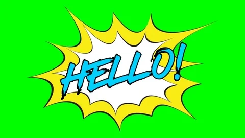 Comic art speech bubble burst with chroma key Stock Footage 107811511