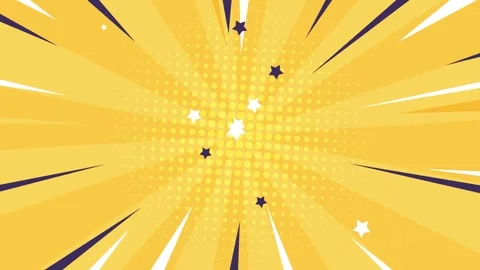 Comic background animation | 4k animated radial rays and dots pattern Background Stock Footage 276317763