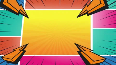 Comic background animation | 4k animated radial rays and dots pattern Background Stock Footage 276317767