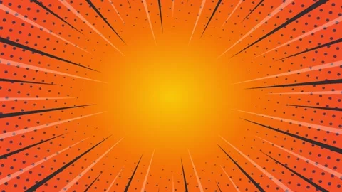 Comic background animation | 4k animated radial rays and dots pattern Background Stock Footage 276317893