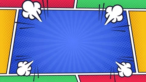 Comic background animation | 4k animated radial rays and dots pattern Background Stock Footage 276317895