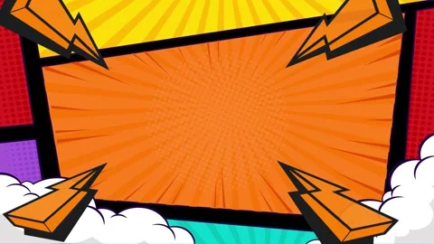 Comic background animation | 4k animated radial rays and dots pattern Background Stock Footage 276318018