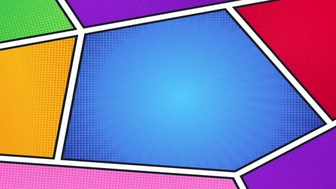 Comic background animation 4k animated radial rays dots pattern 4k background Stock Footage 276435372