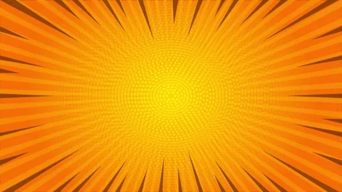 Comic background animation 4k animated radial rays dots pattern 4k background Stock Footage 276435450