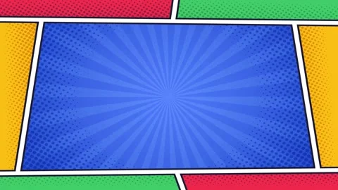 Comic background animation 4k animated radial rays dots pattern 4k background Stock Footage 276435968