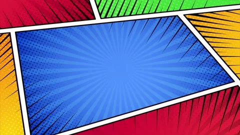 Comic background animation 4k animated radial rays dots pattern 4k background Stock Footage 276436112