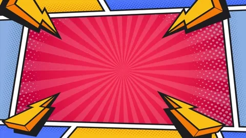 Comic Background Animation Pop Art Style Stock Footage 263563897