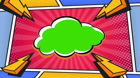 Comic Background Animation Pop Art Style Vídeos de archivo 263564107