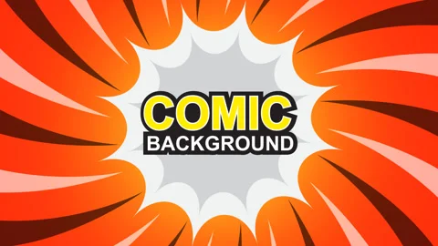 Comic Background Animation. Retro Vintage Comic Style Rotating Radial Line .. Stock Footage 332709311