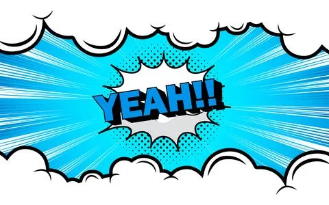Comic background with blank boom speech bubble vector illustration 库存插图