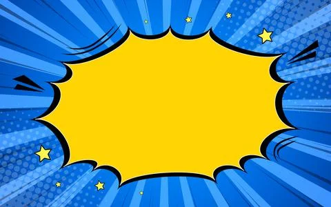 Comic background with blank boom speech bubble vector illustration 스톡 일러스트