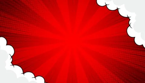 Comic background with cartoon clouds. Stock Illustration