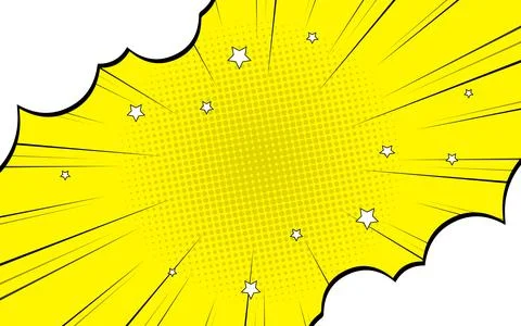 Comic background with cloud and stars Illustrazione stock