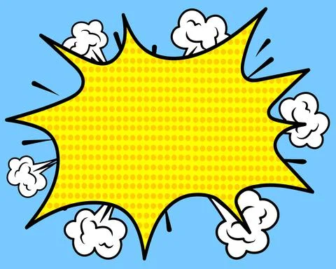Comic background cloud burst Stock Illustration