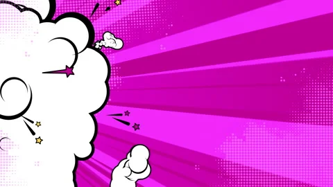 Comic background with clouds and rays. Stock Footage 264750503