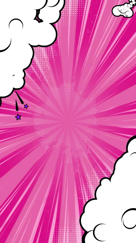 Comic background with clouds and rays. Stock Footage 264752279