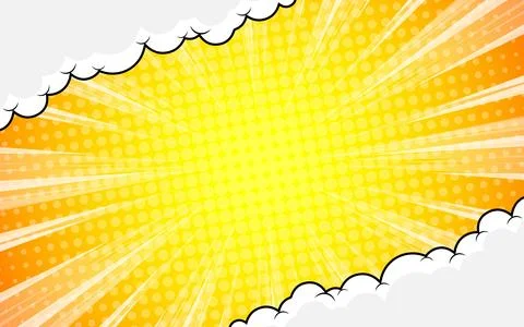 Comic background design with cloud decoration. Stock Illustration