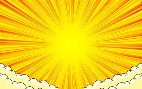 Comic background design with cloud decoration. Stock Illustration