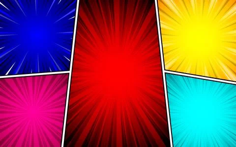 Comic background design with various colors. Vector illustration. 스톡 일러스트