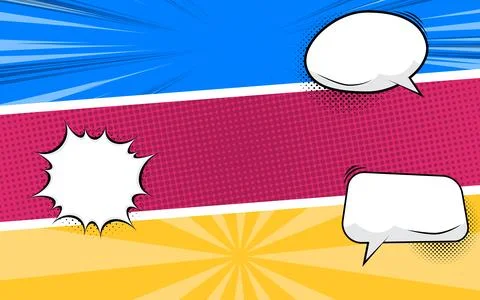 Comic background design with various colors. Vector illustration. Stock Illustration