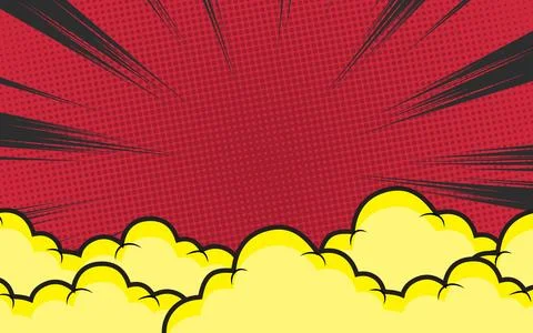 Comic background with dots and explosion vector illustration Stock Illustration