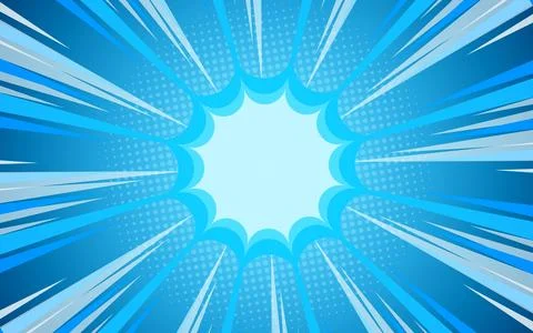 Comic background with explosion effect Stock Illustration