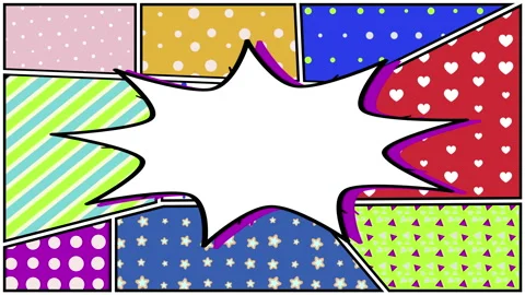 Comic background with explosion for inscription Stock Footage 106768261