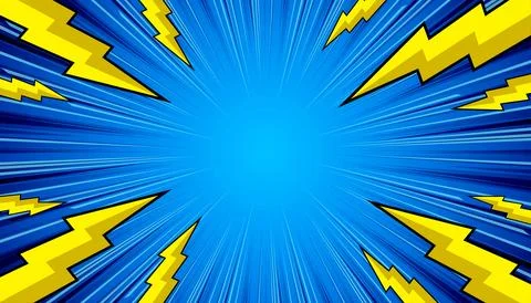 Comic background with flash comic explosion for thumbnail. Stock Illustration