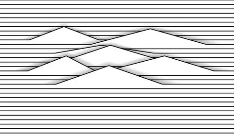 Comic background of horizontal wavy lines Stock Illustration