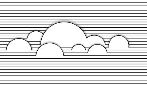 Comic background of horizontal wavy lines Stock Illustration