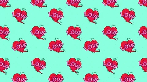 Comic Background - love Stock Footage 213306690