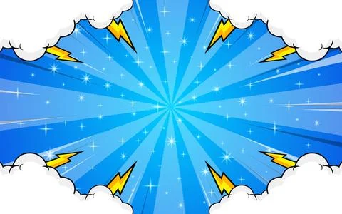 Comic background with pop art motion rays for magazines, covers, ads, banne.. Stock Illustration