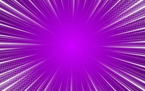 Comic background with radial rays and halftone effect. Vector illustration. Stock Illustration