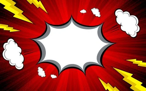Comic background with speech bubbles and halftone. Cartoon retro texture. V.. Stock Illustration