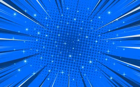 Comic background with speed ray and halftone effects. Vector illustration. Stock Illustration
