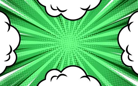 Comic background with speed ray and halftone effects. Vector illustration. Stock Illustration